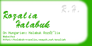 rozalia halabuk business card